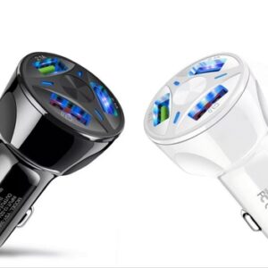 Quality 2 Pack PBG 3 Port USB Fast LED Car Charger For Devices