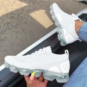 Casual Women’s Flying Woven Breathable Casual Sneakers White