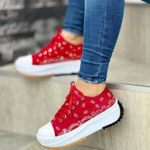 2022 Fashion Pattern Canvas Women Sneakers Casual Sport Shoes