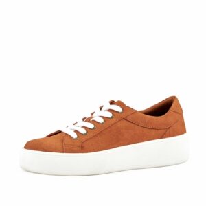 Classic Women’s Venice Micro Suede Lace Up Sneaker Camel