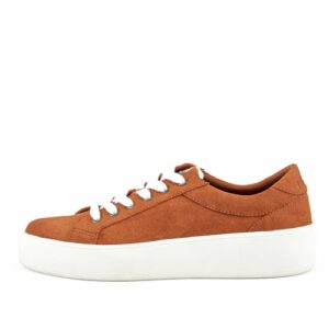 Classic Women’s Venice Micro Suede Lace Up Sneaker Camel