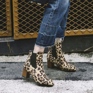 Stylish Women’s Snow Boots Leopard-Printed Shoes Fashion