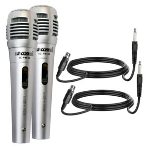 Quality 2 Pieces Dynamic Microphone XLR Audio Karaoke PM-66K 1 Pair