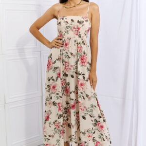 Hold Me Tight Sleeveless Floral Maxi Dress in Pink