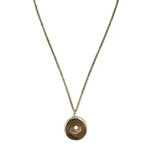 Gold Shell Casing Pendant Necklace