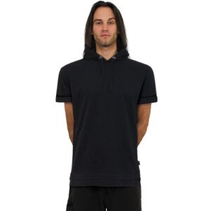 Trendy URBAN FASHION – Fine Cotton T-shirt Hoody Black