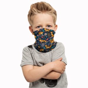 Fancy Neck Gaiter/Balaclava/ Scarf Headband & Face Mask For Kids (Fox)