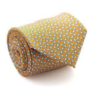 Davidoff Neckties For Men Hand Made Italian Silk Neck Tie – Orange
