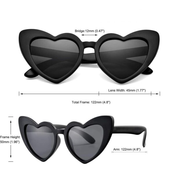 Heart-Shaped Vintage Sunglasses for Women