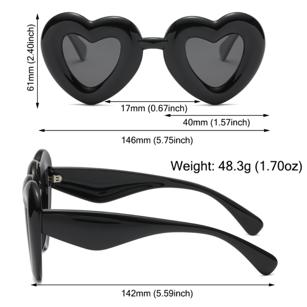 Heart-Shaped Polarized Sunglasses
