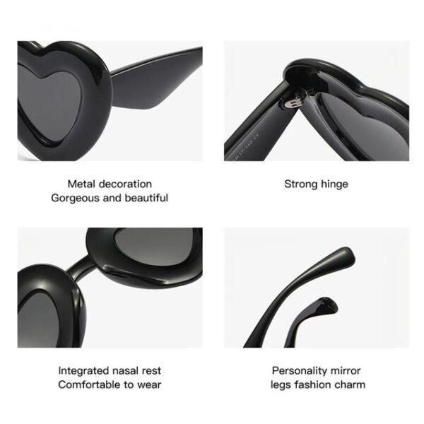 Heart-Shaped Polarized Sunglasses