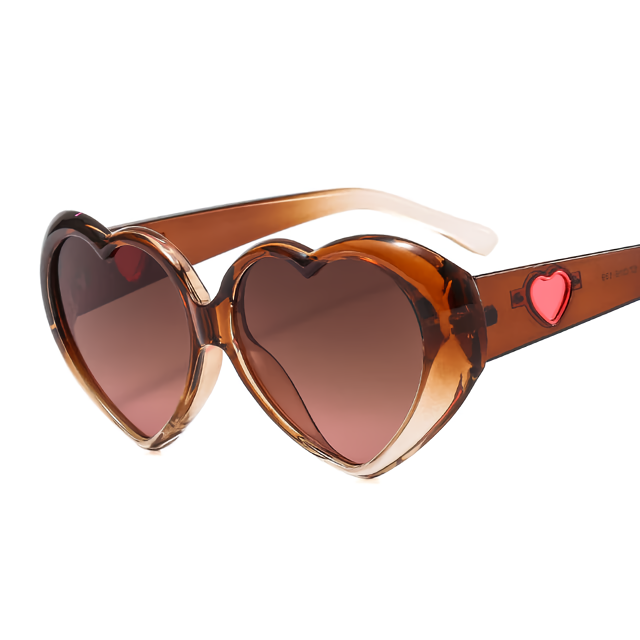 Heart-Shaped Gradient Love Sunglasses for Women