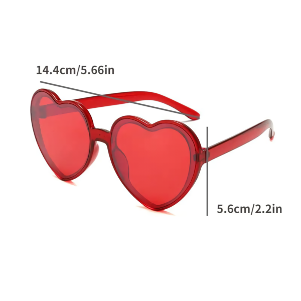 Trendy Heart-Shaped Rimless Sunglasses - Image 7