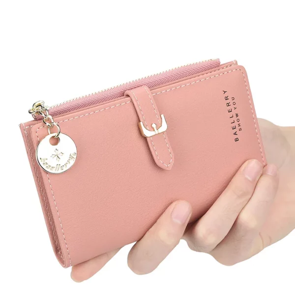 Luxury Compact Multi-Card Holder Wallet with Wristband