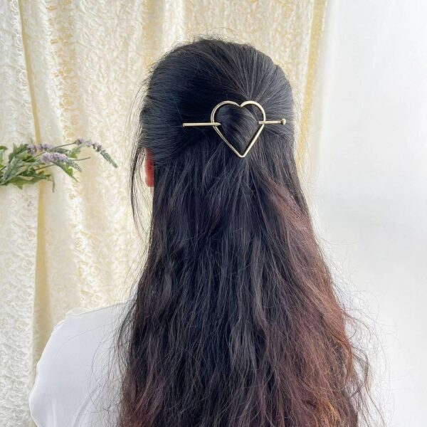 Chic Korean Heart Hairpin - Image 2