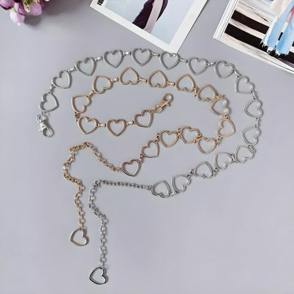 Trendy Heart Chain Belt for Women - Image 2