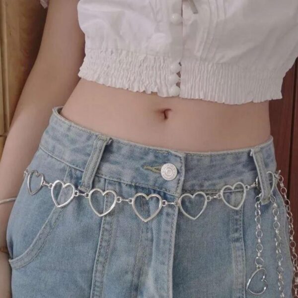 Trendy Heart Chain Belt for Women