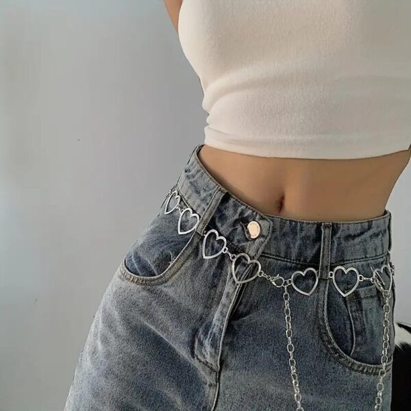 Trendy Heart Chain Belt for Women - Image 6