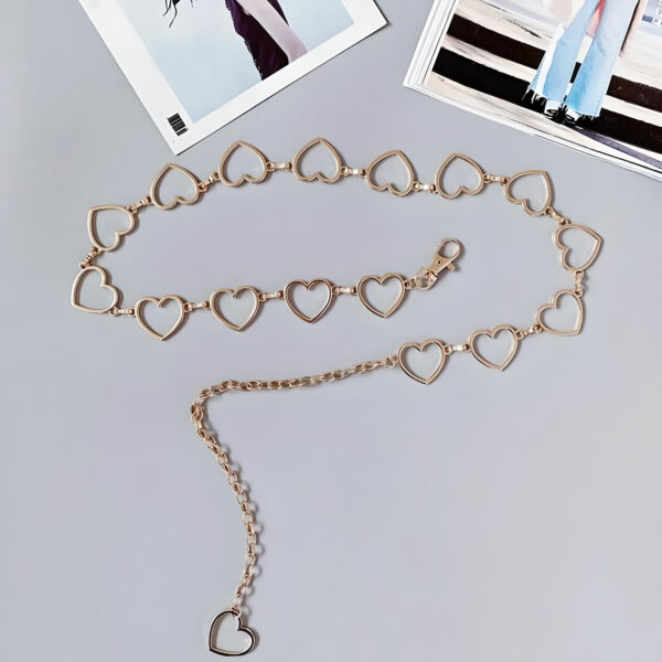 Trendy Heart Chain Belt for Women - Image 3