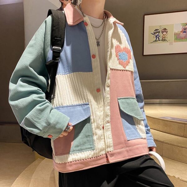 Korean Style Y2K Fashion Patchwork Jacket for Women