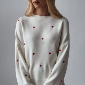Chic Patchwork Knit Pullover for Trendy Women