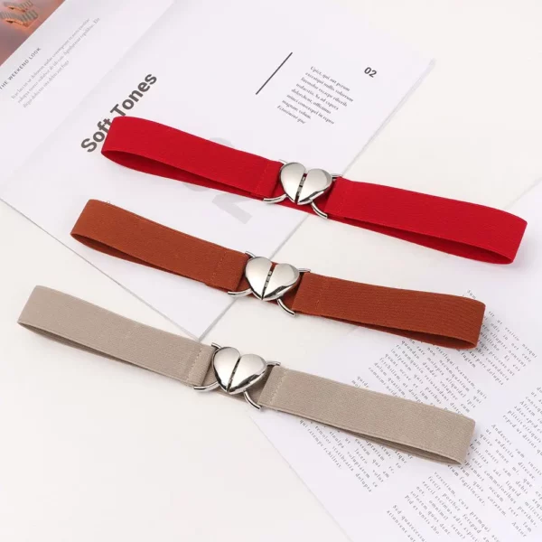 Heart Buckle Canvas Belts for Women