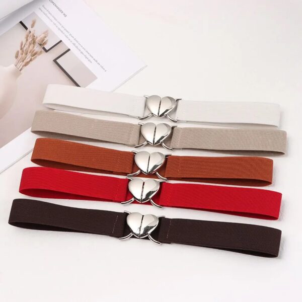 Heart Buckle Canvas Belts for Women