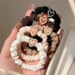 Heart Charm Hair Scrunchies