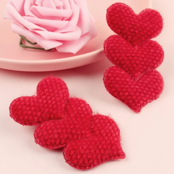 Glitter Heart Bowknot Hairpins