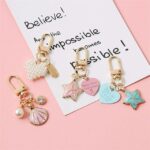 Cute Seashell & Starfish Keychain