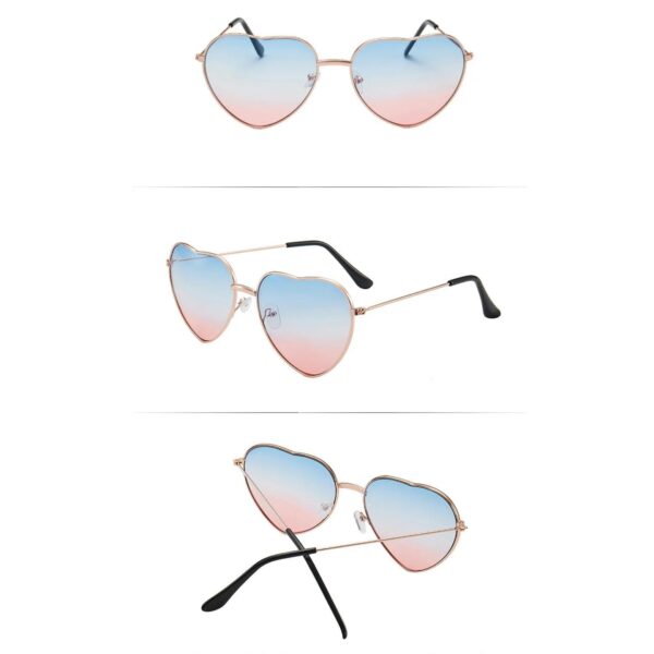 Heart Shaped Rimless Candy Color Sunglasses for Women