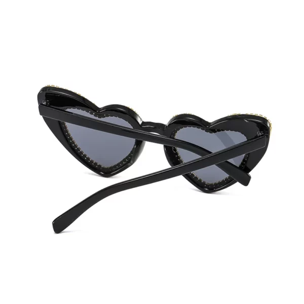 Rhinestone Heart-Shaped Cat Eye Sunglasses