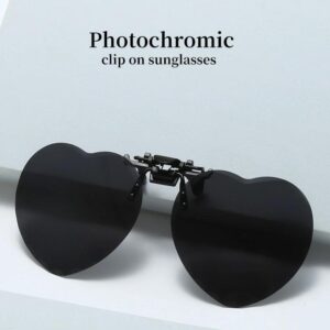 Polarized Heart-Shaped Clip-On Sunglasses
