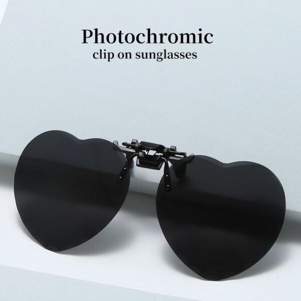 Polarized Heart-Shaped Clip-On Sunglasses - Image 2