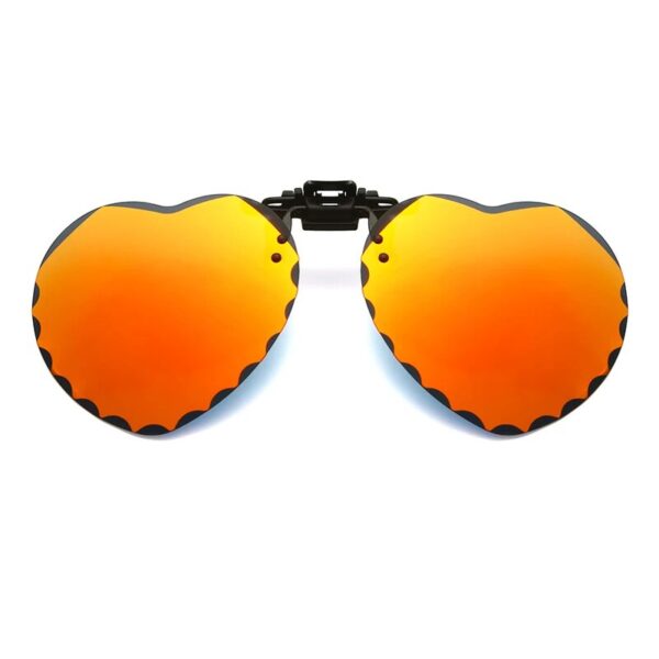 Polarized Heart-Shaped Clip-On Sunglasses