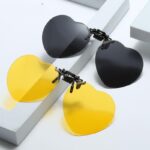 Polarized Heart-Shaped Clip-On Sunglasses