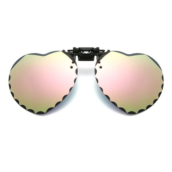 Polarized Heart-Shaped Clip-On Sunglasses - Image 6