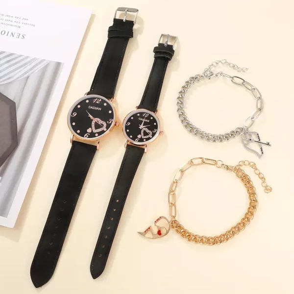 Elegant Leather Couple Watches