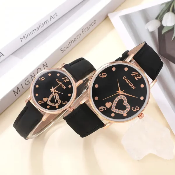 Elegant Leather Couple Watches