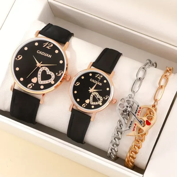 Elegant Leather Couple Watches - Image 2