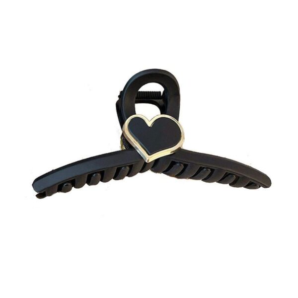 Extra Large Black Heart Hair Claw Clip