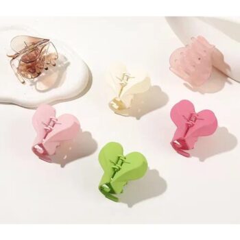 Colorful Double Layer Heart Hair Claw