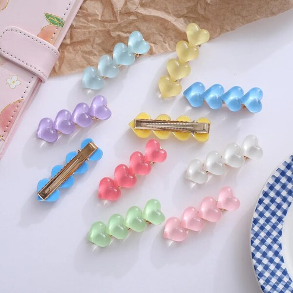 Pink Gradient Love Jelly Duckbill Hair Clips