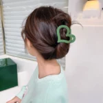 Heart-Shaped Matte Hair Clips