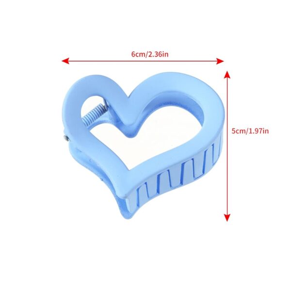 Heart-Shaped Matte Hair Clips