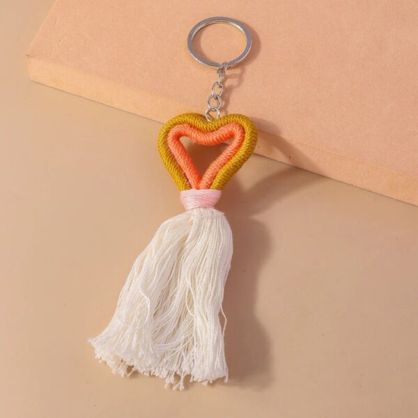 Chic Heart Tassel Keychain