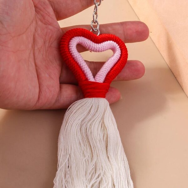 Chic Heart Tassel Keychain