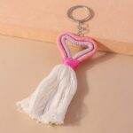 Chic Heart Tassel Keychain