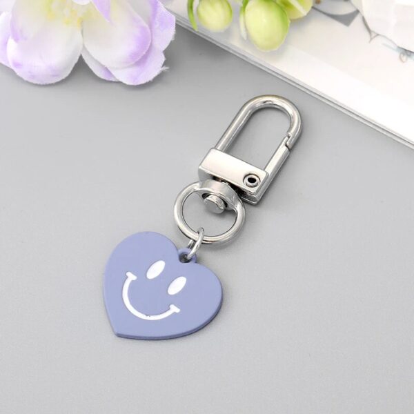 Trendy Heart & Smile Face Keychain