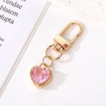 Trendy Heart Crystal Keychains